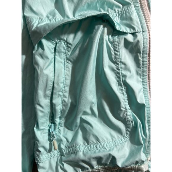 Iviva Light Blue Hooded Rain Jacket With Zipper Pockets Size 8 - Picture 10 of 12